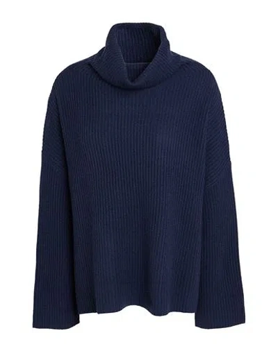 Max & Co . Scorgere Woman Turtleneck Navy Size M Cashmere In Navy Blue
