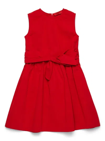 Max & Co Kids' Self-tie Dress In Red