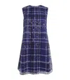 Max & Co Sequin Check Mini Dress In Blue