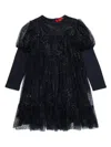 Max & Co Sequin-embellished Knitted Dress In Black
