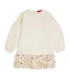Max & Co Sequin-embellished Minidress In Ivory