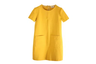 Max & Co Shift Dress In Yellow Cotton Jersey