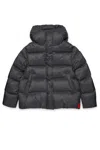Max & Co Hooded Puffer Jacket In Gray