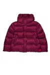 Max & Co Hooded Padded Jacket In Burgundy