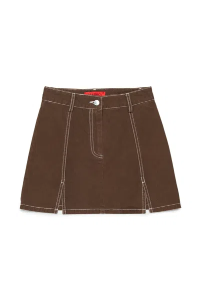 Max & Co Kids' Short Skirt With Logo In Black