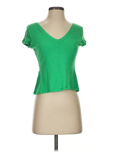 Pre-owned Max & Co Short Sleeve Top Green Sweetheart Neckline Tops