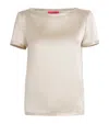 Max & Co Silk T-shirt In White