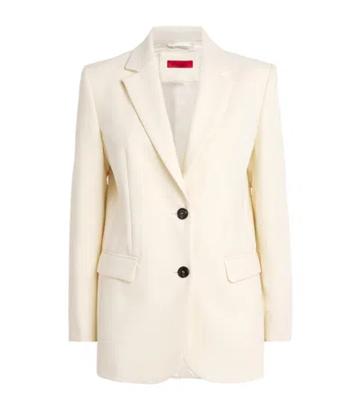 Max & Co Single-breasted Blazer In White