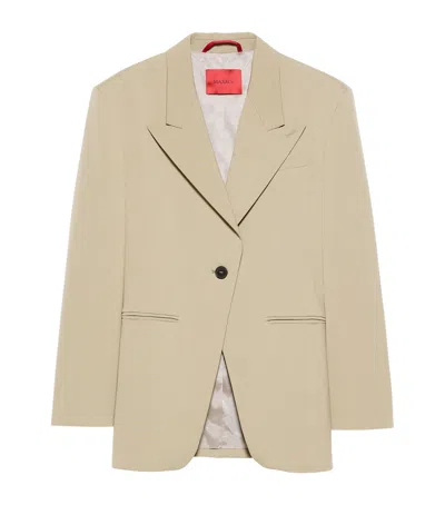 Max & Co . Single-breasted Blazer In Neutral