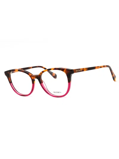 Max & Co . Sleek Round Frame Eyeglasses For Women In Pink