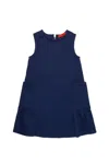 Max & Co Ruffle-hem Sleeveless Dress In Blue