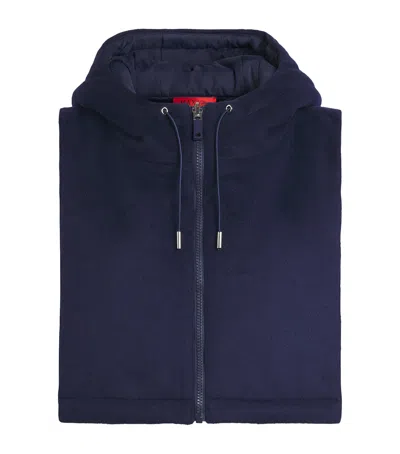 Max & Co Sleeveless Hooded Jacket In Blue