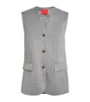 Max & Co Sleeveless Waistcoat In Gray