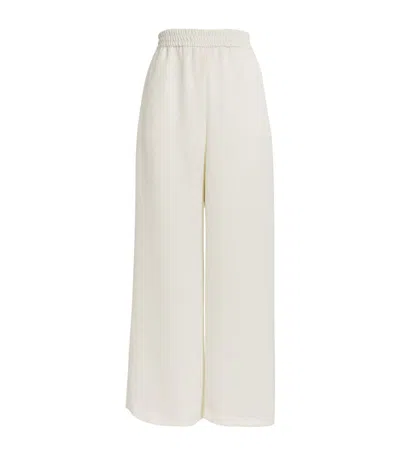 Max & Co Slip-on Waist-leg Trousers In White