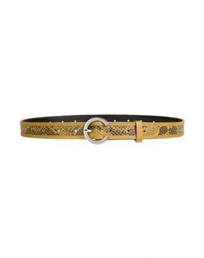 Max & Co . Snakebelt Woman Belt Mustard Size 39.5 Cow Leather In Yellow