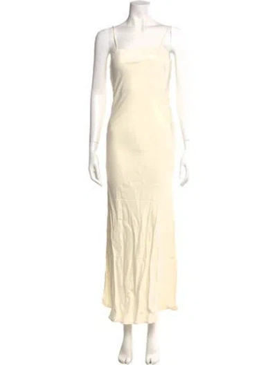 Pre-owned Max & Co Square Neckline Midi Length Dress W/ Tags In Neutral
