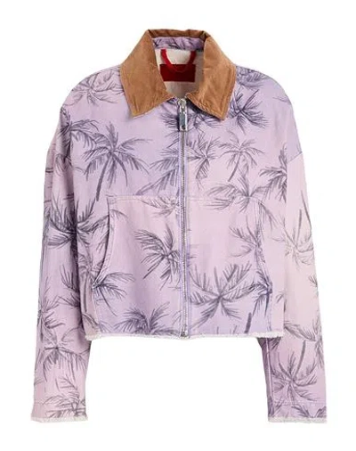 Max & Co . Stante Woman Jacket Lilac Size 8 Cotton In Purple