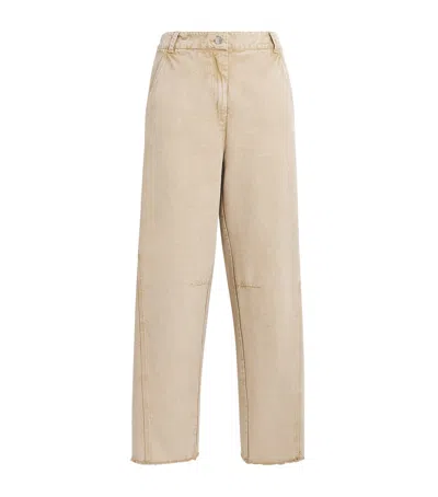 Max & Co Straight Carpenter Trousers In Beige