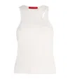 Max & Co Stretch-cotton Cut-out Tank Top In White