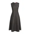 Max & Co Stretch Cotton Jersey Midi Dress In Black