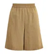 Max & Co Stripe Elasticated Shorts In Multi