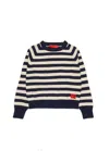 Max & Co Striped Logo Sweater In Black