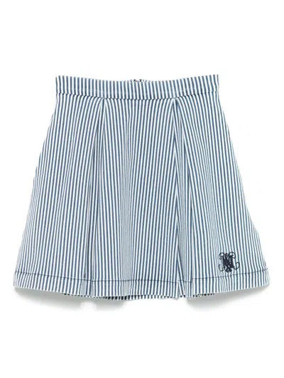 Max & Co Kids' Striped Denim Skirt In Blue