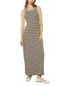 Max & Co . Striped Jersey Sleeveless Dress In Midnightblue