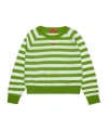 Max & Co Striped Knitted Jumper In Green