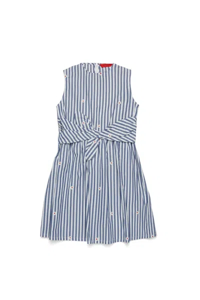 MAX & CO STRIPED POPLIN DISCO DRESS