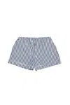 Max & Co Striped Shorts In Blue