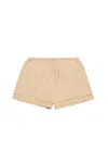 Max & Co Striped Shorts In Yellow