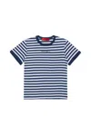 Max & Co Striped T-shirt In Blue