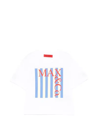 Max & Co Kids' Striped T-shirt In White