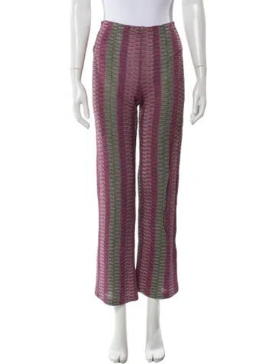 Pre-owned Max & Co Striped Wide Leg Pants In Multi