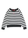 Max & Co Striped Wool Jumper In Black