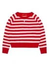 Max & Co Striped Wool Sweater In Red