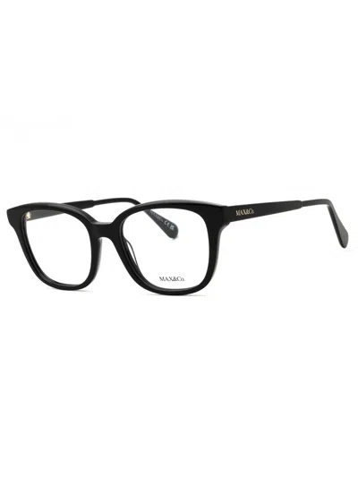 Max & Co . Stylish Rectangular Women's Eyeglasses In Black