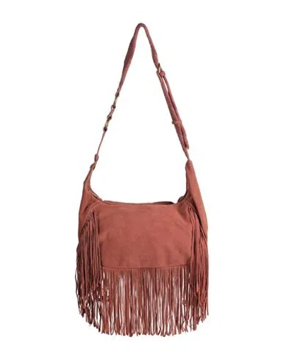 Max & Co . Suedehug Woman Cross-body Bag Rust Size - Cow Leather In Burgundy