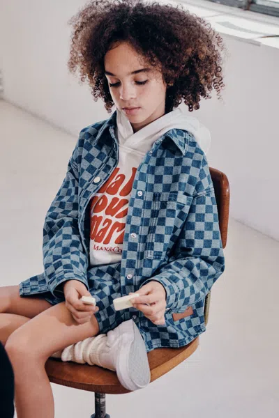 Max & Co Kids' Sweatshirt With Front Print In Blue