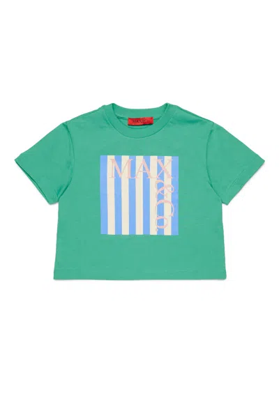 MAX & CO T-SHIRT WITH OVERSIZED FRONT LOGO