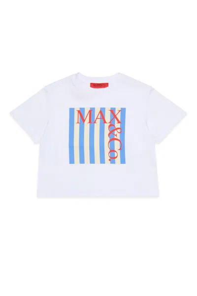 MAX & CO T-SHIRT WITH OVERSIZED FRONT LOGO