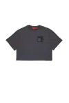 Max & Co T-shirt In Jersey Con Maxi Stemma In Gray
