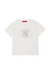 Max & Co T-shirt In Jersey Con Maxi Stemma In Neutral