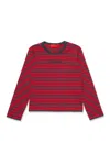 Max & Co Logo-print Striped T-shirt In Blue