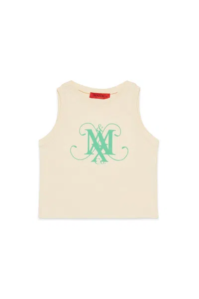 Max & Co Kids' Sleeveless T-shirt With Logo In Multi