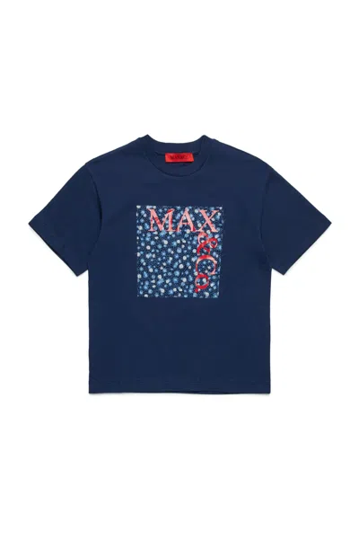 MAX & CO T-SHIRT WITH SOLID FLORAL SQUARE