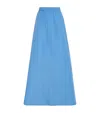 Max & Co Taffeta Corollo Maxi Skirt In Blue