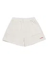 Max & Co Branded Fleece Shorts In White