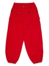 Max & Co Tapered Cargo Trousers In Red